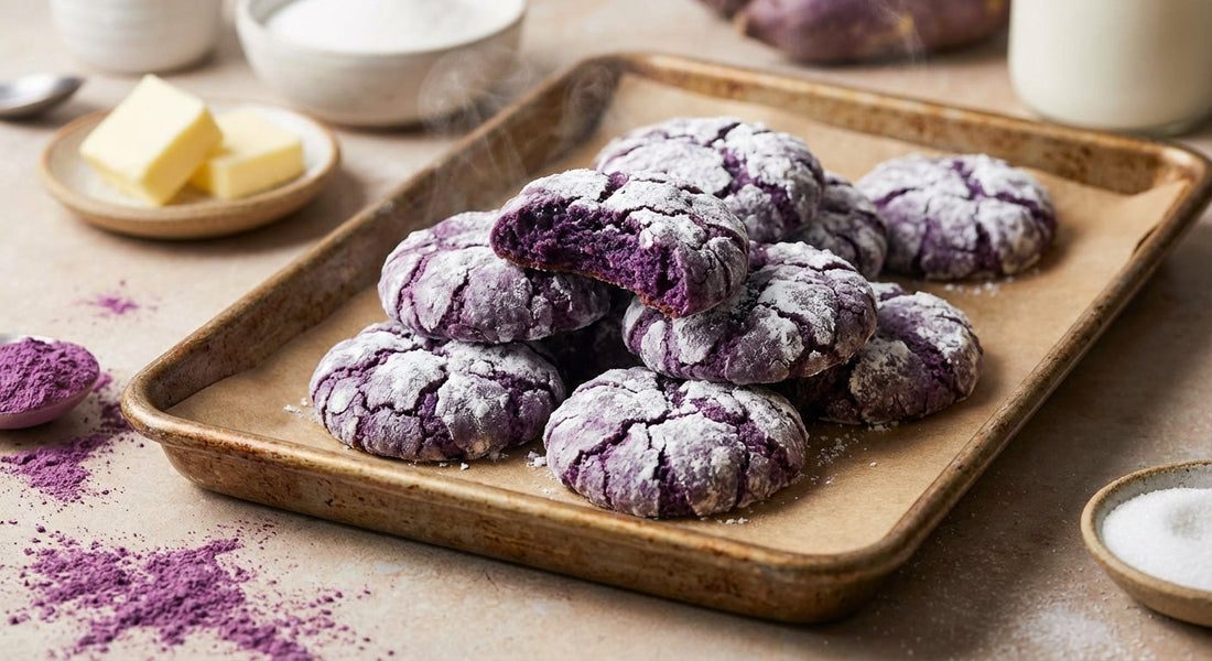Ube Crinkles : La recette des cookies violets ultra-moelleux